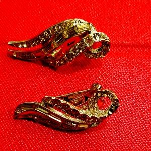 Vintage Crystal Clip-On Earrings
